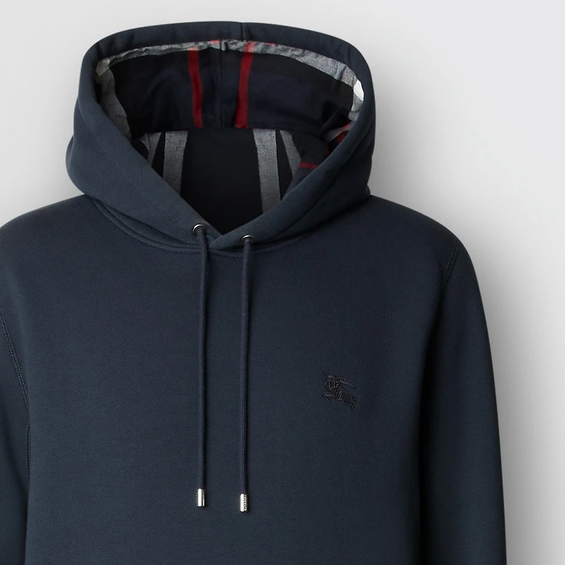 Embroidered EKD Cotton Blend Hoodie in Navy Blue - Men | Burberry® Official
