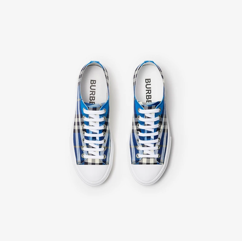 Check Sneakers in Hyacinth - Men, Nylon, Technical | Burberry® Official