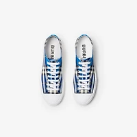 Check Sneakers in Hyacinth - Men, Nylon, Technical | Burberry® Official