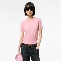 Check Panel Wool Silk Top in Begonia pink - Women | Burberry® Official