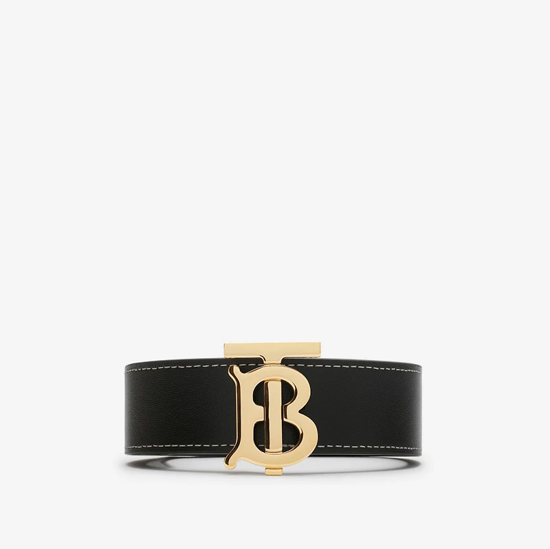 Reversible Check TB Belt in Dark birch brown - Women | Burberry® Official