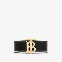 Reversible Check TB Belt in Dark birch brown - Women | Burberry® Official