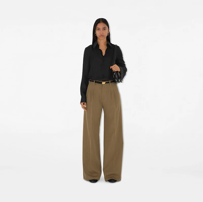 Silk Shirt in Black - Women | Burberry® Official