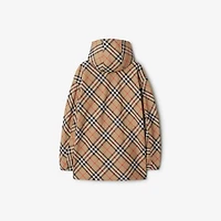 Check Jacket in Sand - Women, Nylon | Burberry® Official