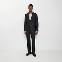 Check Wool Tailored Trousers in Tarmac grey/dark pewter grey - Men | Burberry® Official