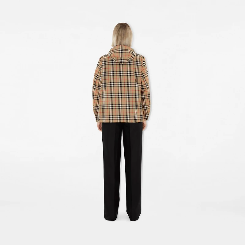 Check Jacket in Archive beige - Women, Nylon | Burberry® Official