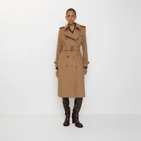 Long Cashmere Kensington Trench Coat in Camel beige - Women | Burberry® Official