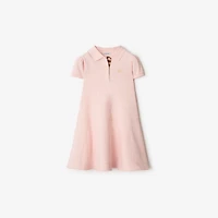 Cotton Polo Shirt Dress in Ice pink | Burberry® Official