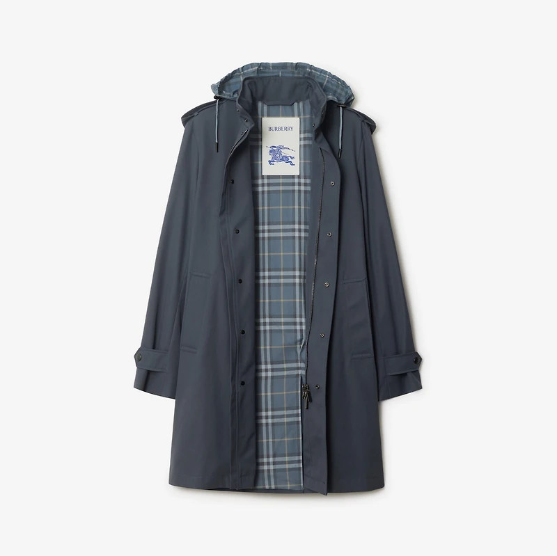 Mid-length Cotton Trench Coat in Magnet - Men | Burberry® Official