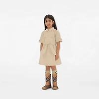 Stretch Cotton Trench Dress in Pale stone | Burberry® Official