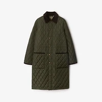 Mid-length Quilted Nylon Car Coat in Shale - Women | Burberry® Official