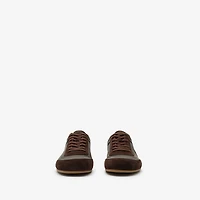 Leather Knight Runner Sneakers​ in Moorhen brown - Men | Burberry® Official