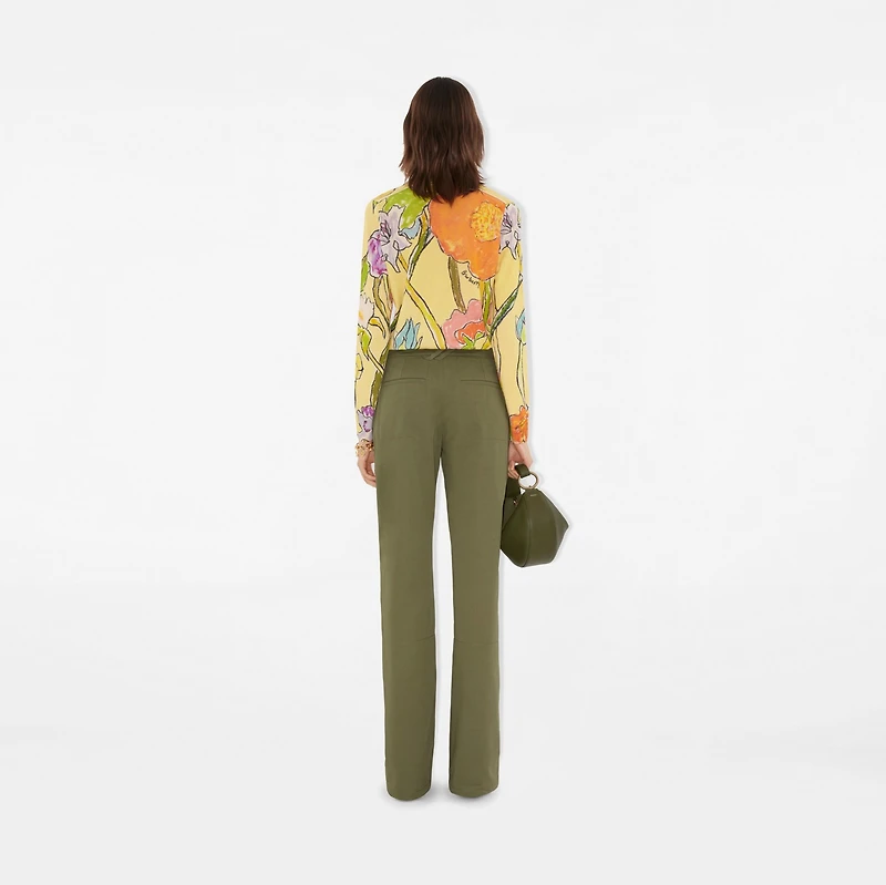 Highgrove Cascading Flowers Wool Sweater in Yellow - Women | Burberry® Official