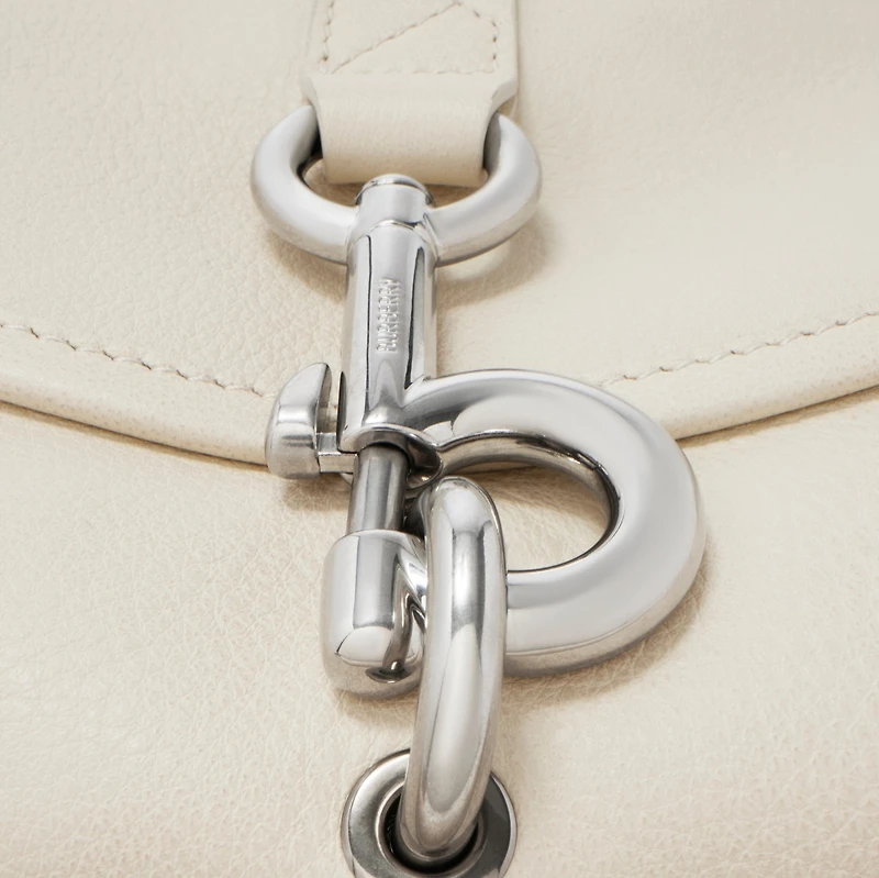 Small B Clip Messenger Bag in Soap beige - Women, Leather | Burberry® Official