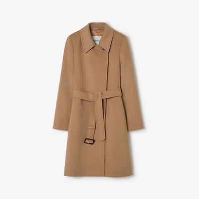 Cashmere Coat in Camel melange - Women | Burberry® Official