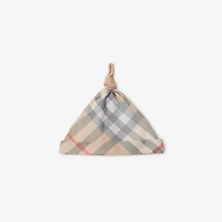 Check Cotton Two-piece Baby Gift Set in Pale stone - Children | Burberry® Official