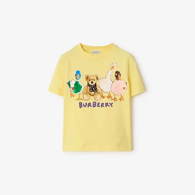 Thomas Bear and Friends Cotton T-shirt in Sherbet | Burberry® Official