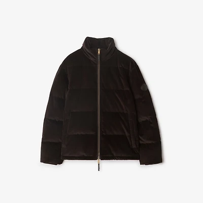 Corduroy Snowdon Puffer Jacket in Clove brown - Men, Nylon | Burberry® Official