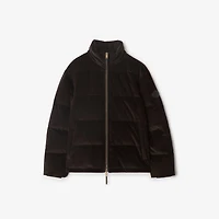 Corduroy Snowdon Puffer Jacket in Clove brown - Men, Nylon | Burberry® Official