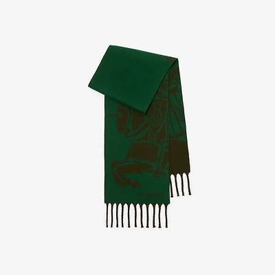 Reversible EKD Wool Scarf in Marsh green | Burberry® Official