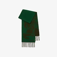 Reversible EKD Wool Scarf in Marsh green | Burberry® Official