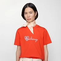 Skinny B Heart Silk Scarf in Alabaster | Burberry® Official