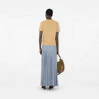 Knight Stamp Cotton T-shirt in Flax - Women | Burberry® Official