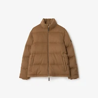 Cashmere Snowdon Puffer Jacket in Camel - Men | Burberry® Official