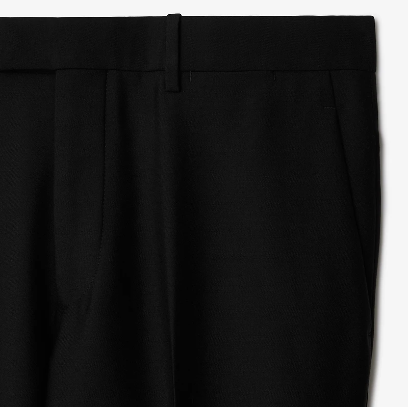Wool Tailored Trousers in Black - Men | Burberry® Official