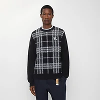Check Wool Sweater in Black/white - Men | Burberry® Official