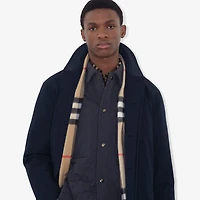 Mid-length Camden Heritage Car Coat in Coal blue - Men, Cotton Gabardine | Burberry® Official
