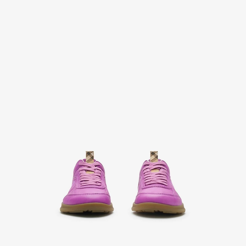 Leather Matrix Sneakers in Palma - Men | Burberry® Official