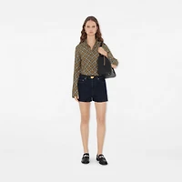 Denim Shorts in Indigo - Women, Cotton | Burberry® Official