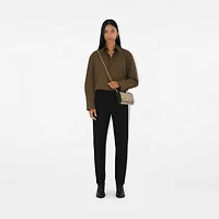 Check Chain Strap Wallet in Archive beige/military - Women | Burberry® Official