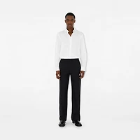 Slim Fit Stretch Cotton Shirt in White