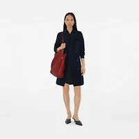 Mid-length Kensington Heritage Trench Coat in Coal blue - Women, Cotton Gabardine | Burberry® Official