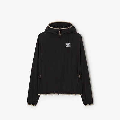 Nylon Hooded Jacket in Black - Men | Burberry® Official