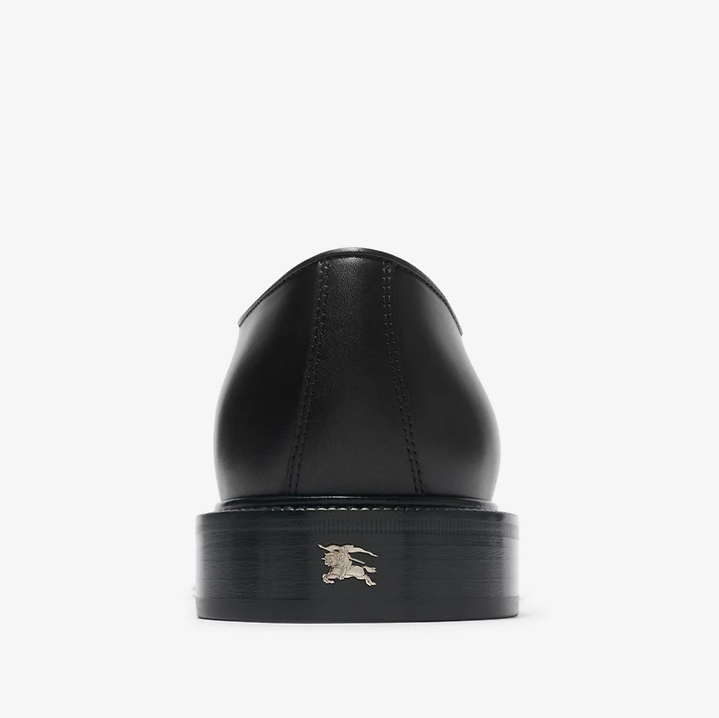 Leather Manor Derby Shoes in Black - Men | Burberry® Official