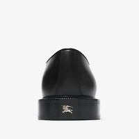 Leather Manor Derby Shoes in Black - Men | Burberry® Official