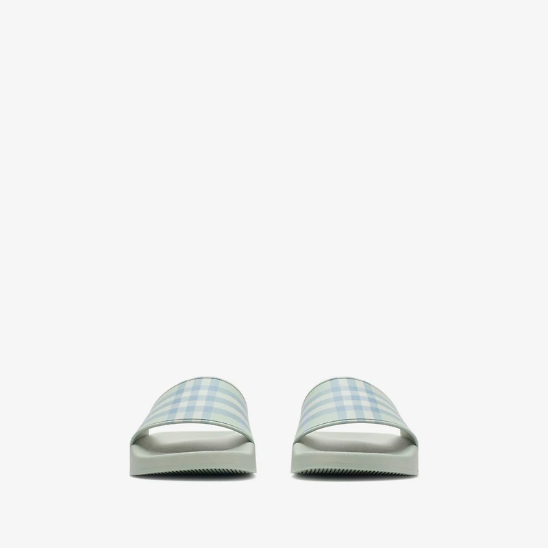 Check Slides in Seafoam green - Women | Burberry® Official
