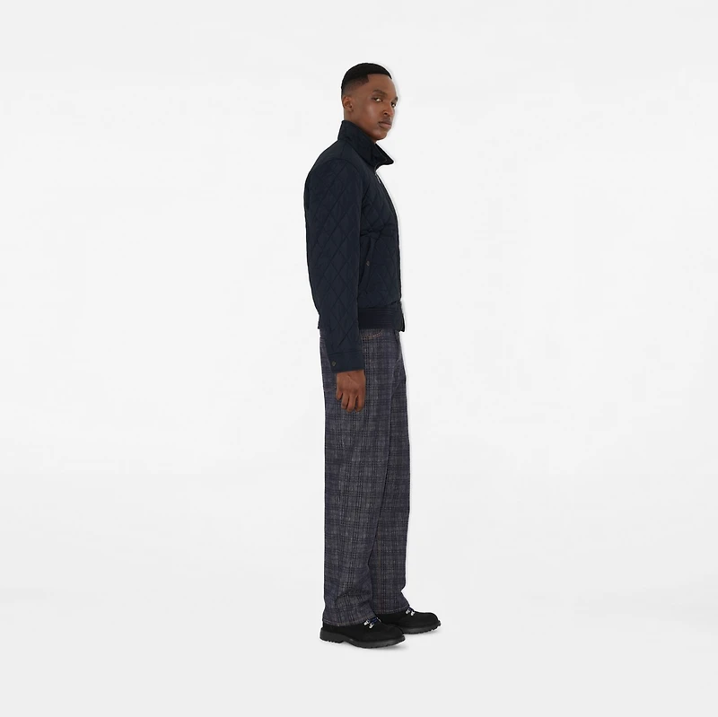 Quilted Nylon Jacket in Navy - Men | Burberry® Official