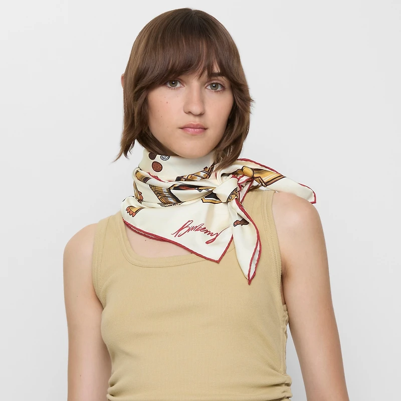 Knight Armour​ Silk Scarf in Cotton | Burberry® Official