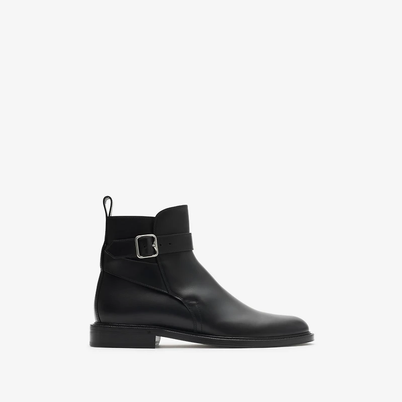 Leather Manor Jodhpur Boots in Black - Men | Burberry® Official