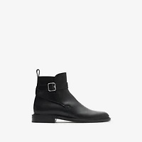 Leather Manor Jodhpur Boots in Black - Men | Burberry® Official