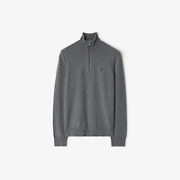 Cashmere Blend Half-zip Sweater in Grey - Men | Burberry® Official