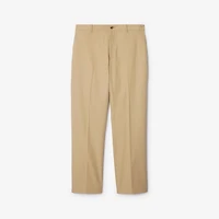 Cotton Trousers in Flax - Men | Burberry® Official