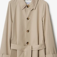 Long Gabardine Car Coat in Fossil - Men, Cotton | Burberry® Official