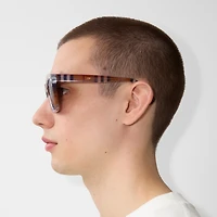 Check Square Sunglasses in Birch brown - Men | Burberry® Official