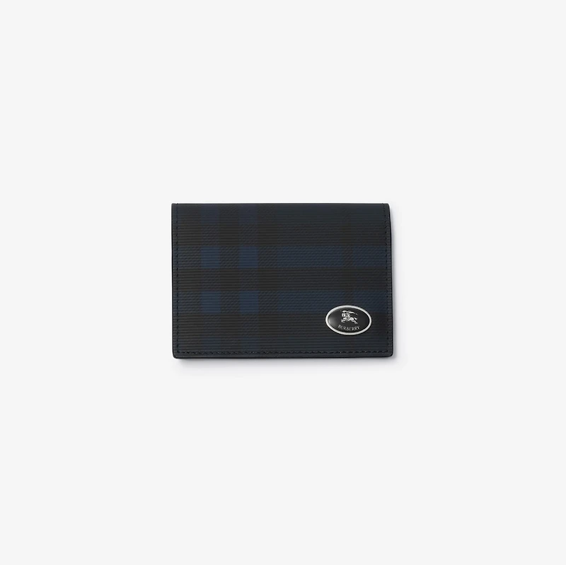 Check Bifold Card Case​ in Navy - Men | Burberry® Official