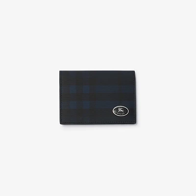 Check Bifold Card Case​ in Navy - Men | Burberry® Official